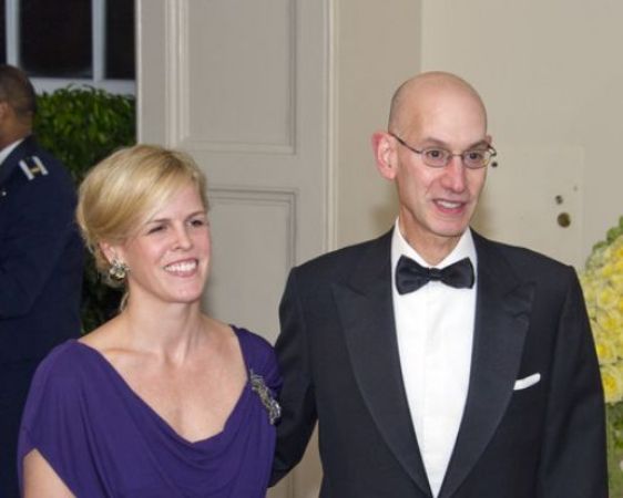 Adam Silver with his wife, Maggie Grise. 